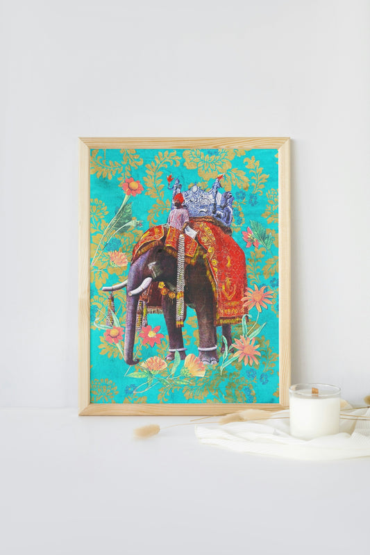 elephant A4 giclée print