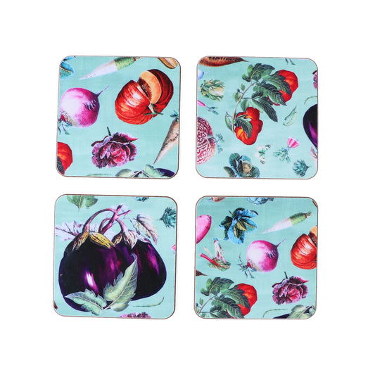 aubergine coasters