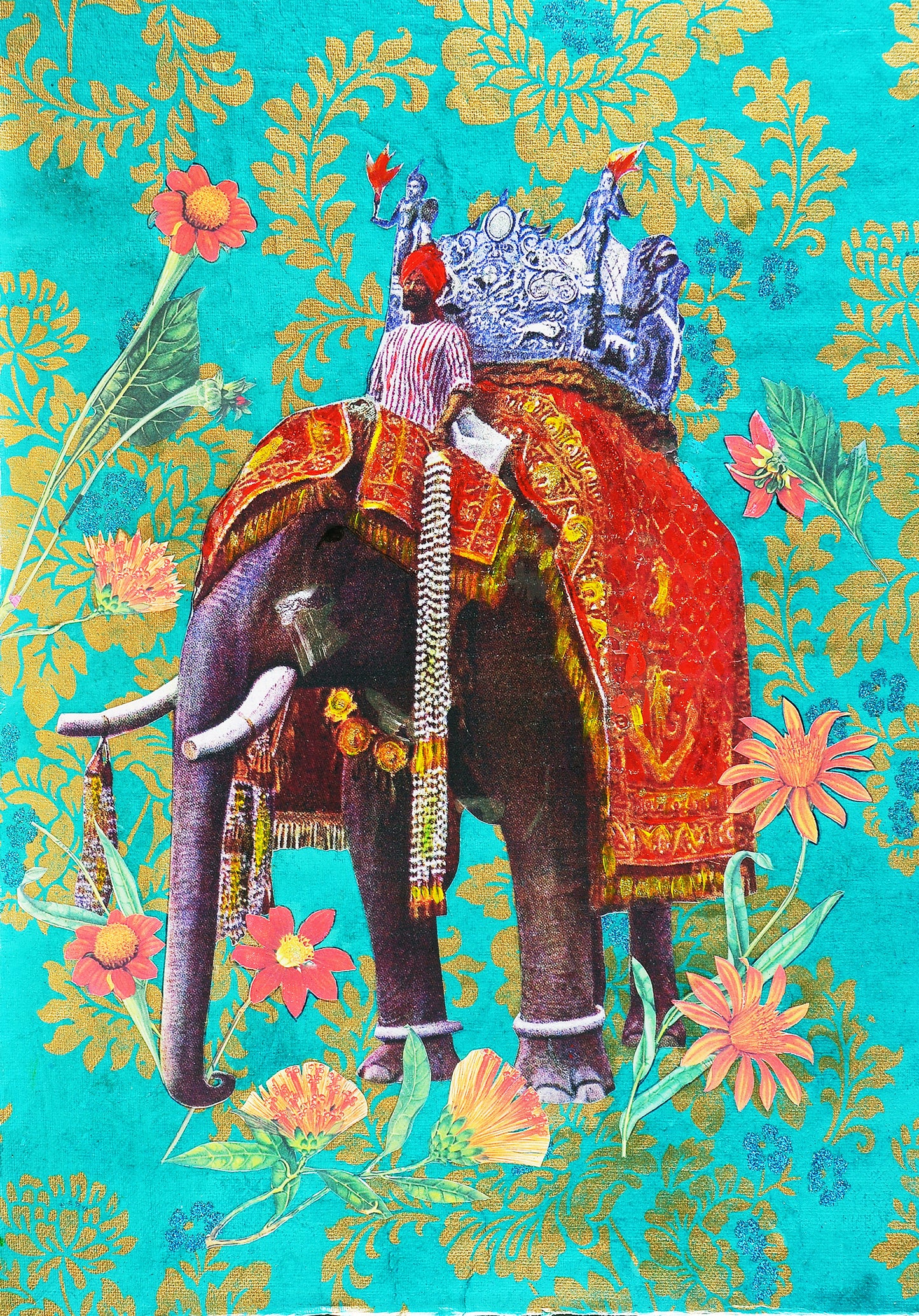 elephant A4 giclée print