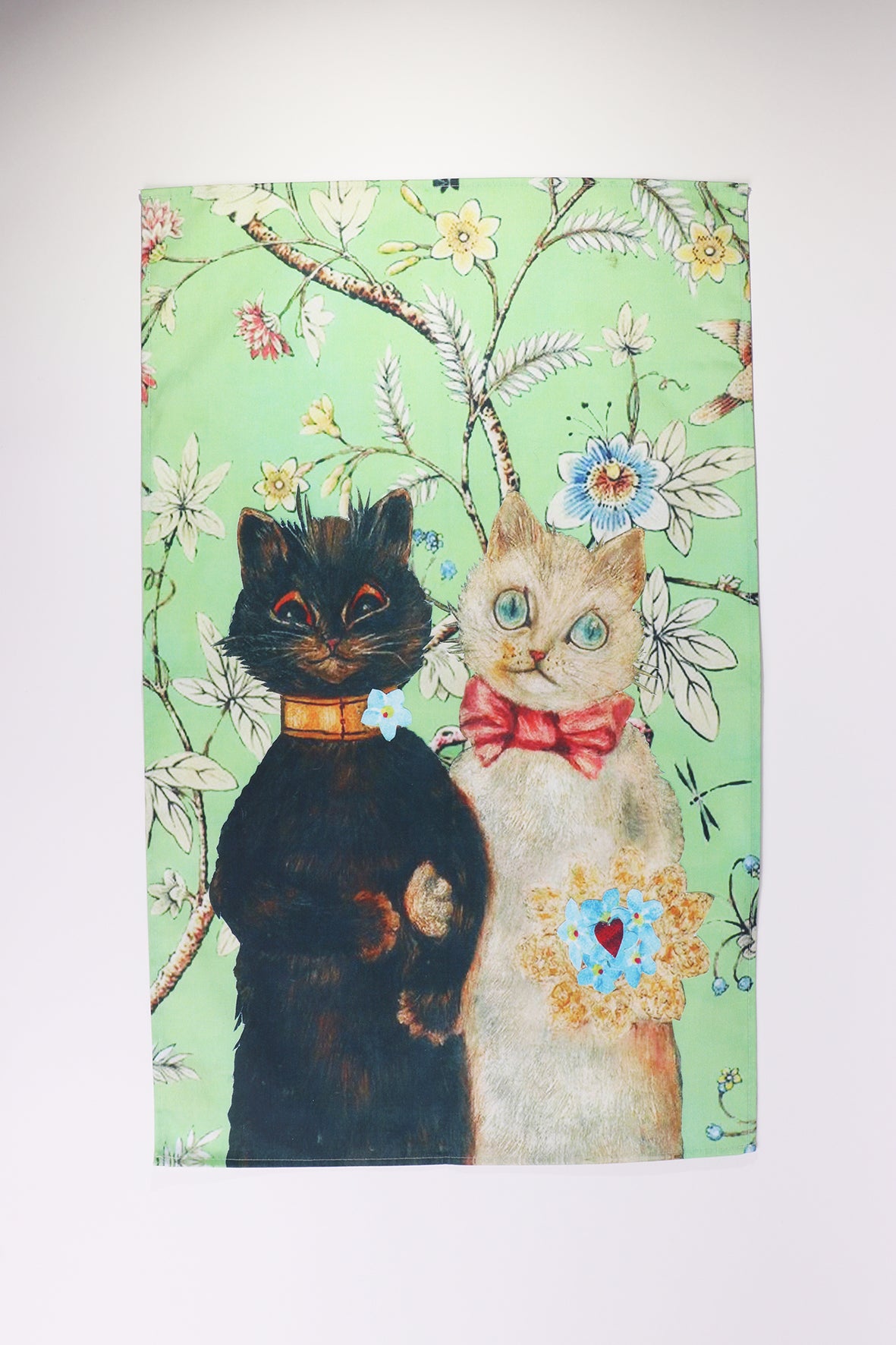 lovecats cotton tea towel