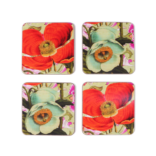 poppies coasters