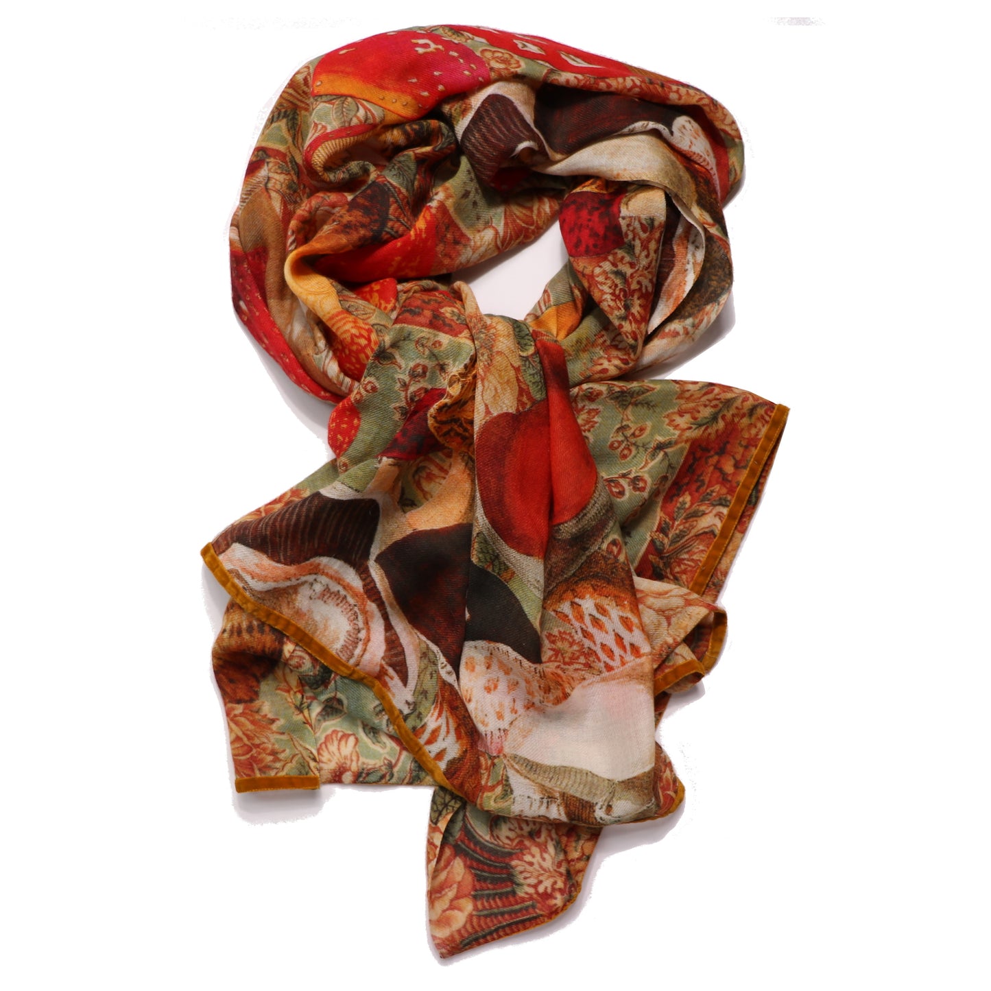 fungi woollen shawl