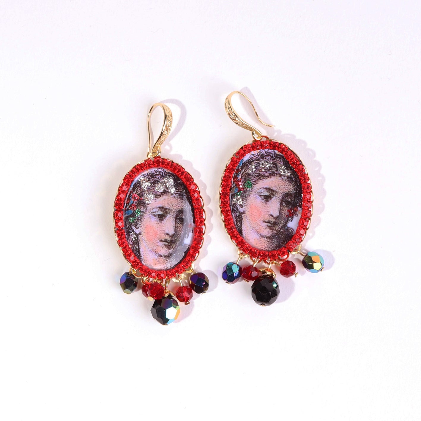 Keats cameo earrings