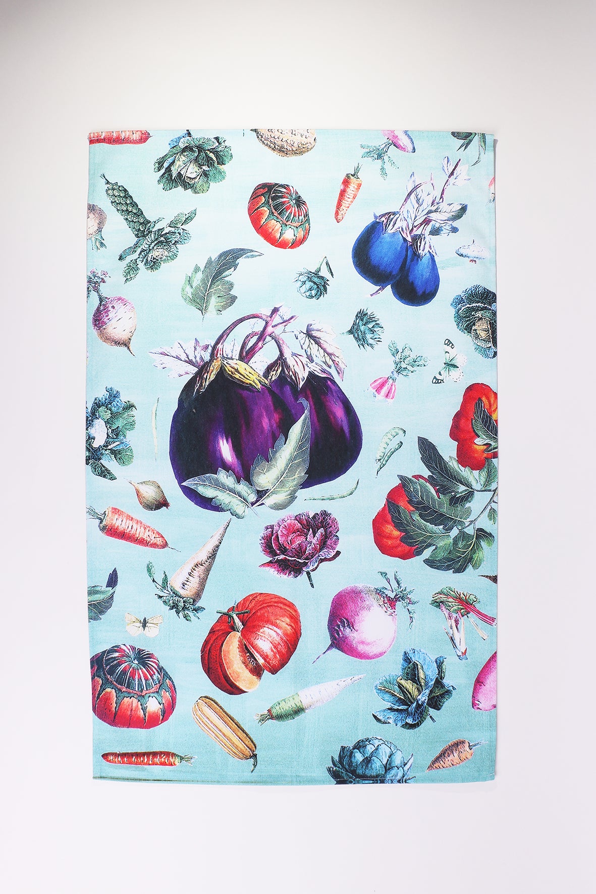 aubergine cotton tea towel