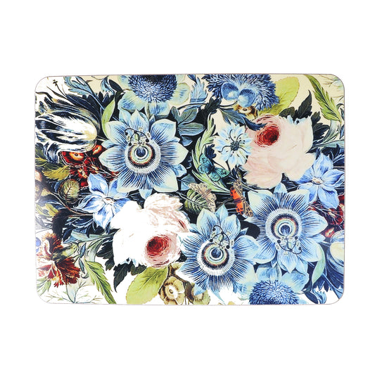 blue flowers table mat