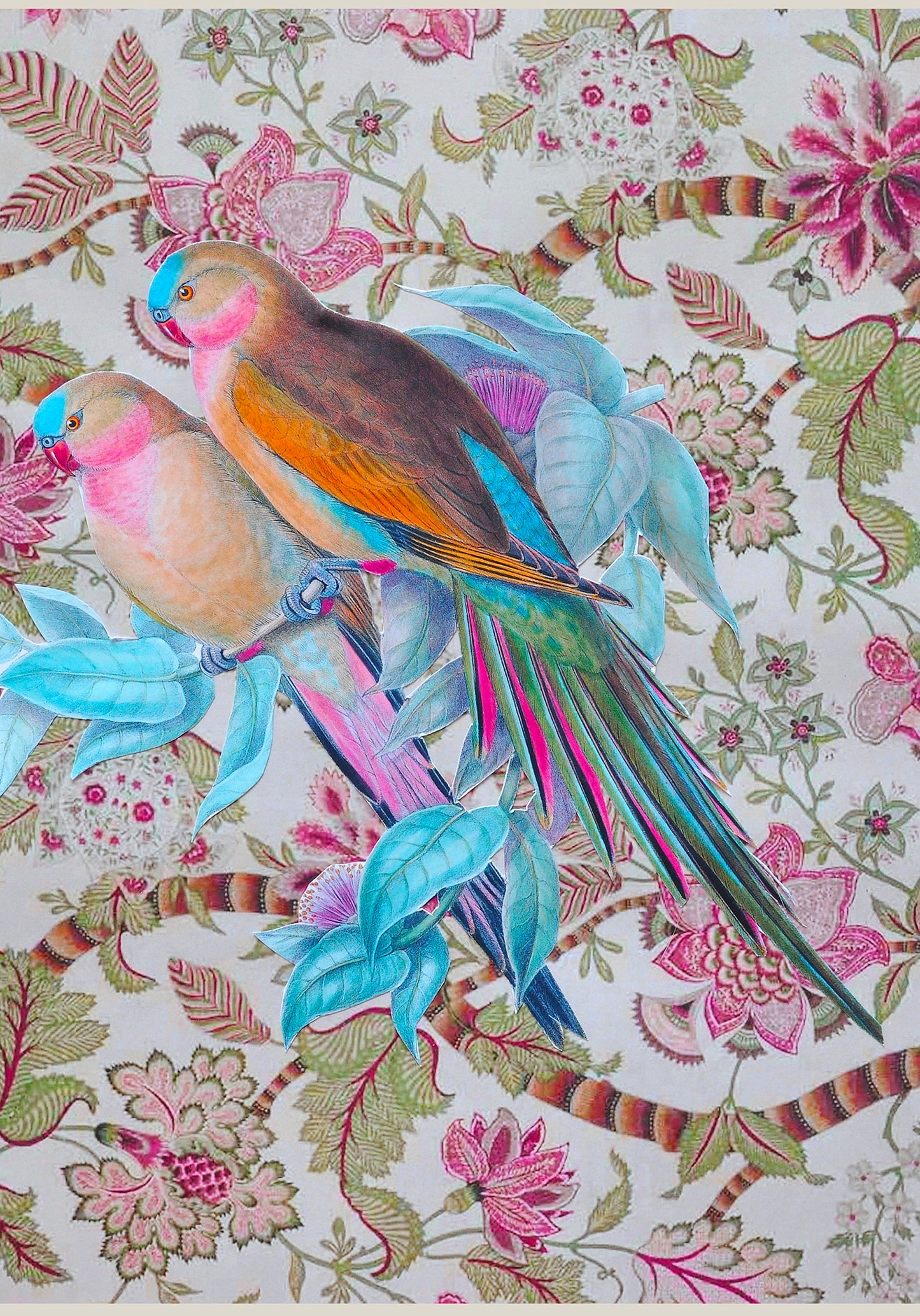 parrot pair A4 giclée print