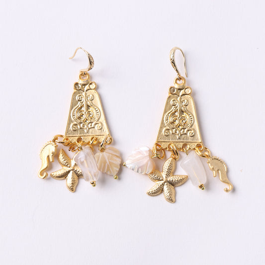 starfish earrings front